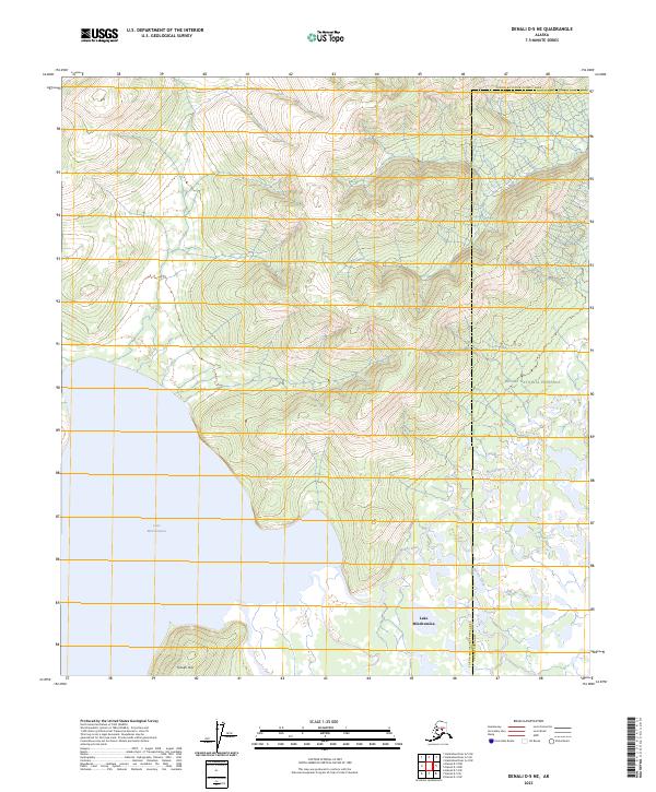 USGS Topographic Map – Denali D-5 NE