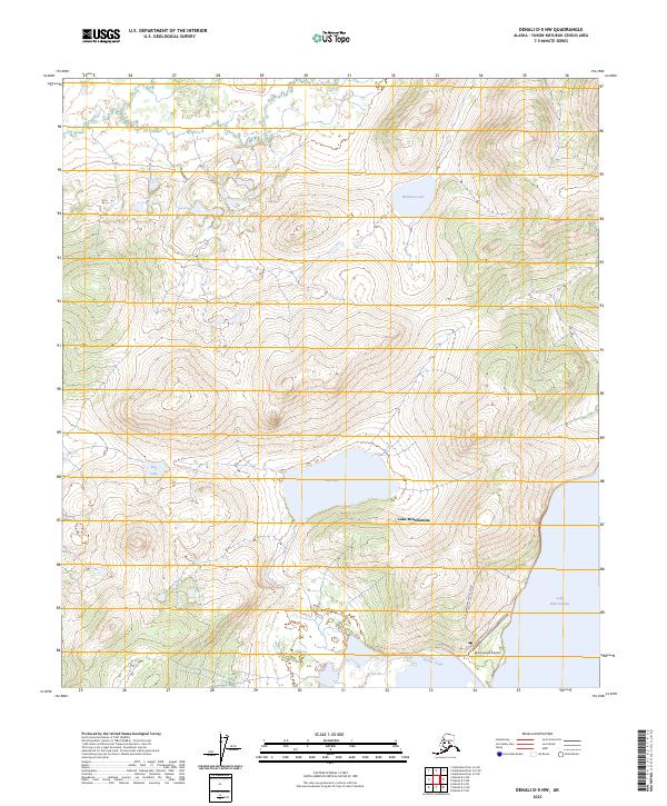 USGS Topographic Map – Denali D-5 NW