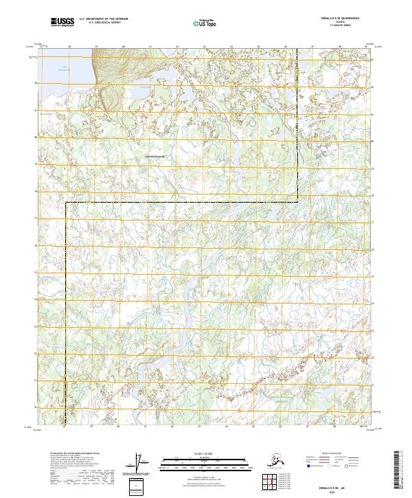 USGS Topographic Map – Denali D-5 SE