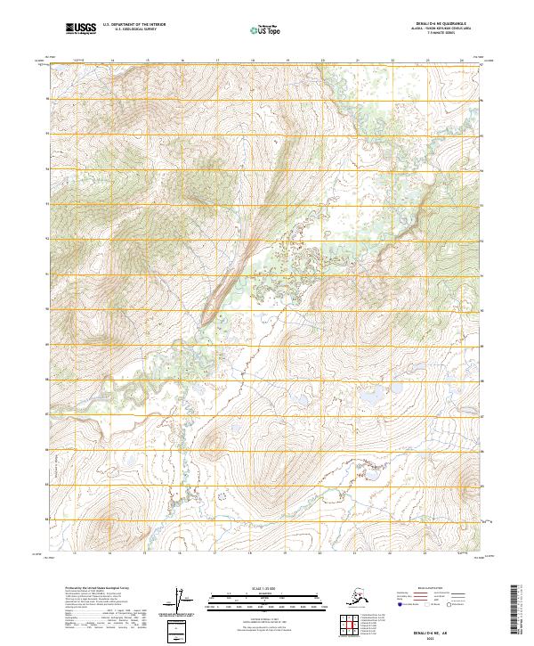 USGS Topographic Map – Denali D-6 NE