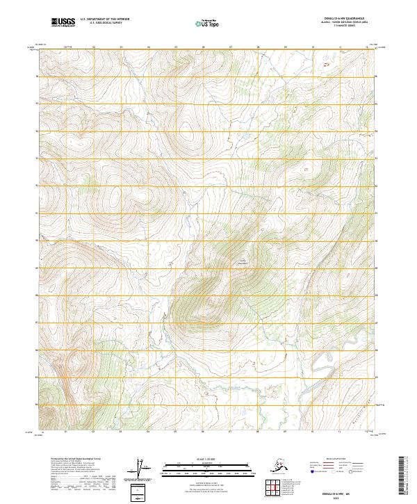 2023 Map of Denali D-6 NW, 2023 Print
