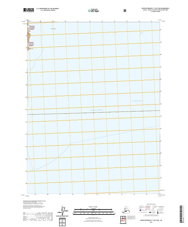 2021 Map of Dixon Entrance C-1 OE E NW, 2021 Print