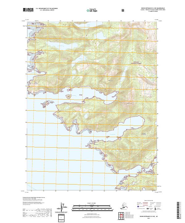 USGS Topographic Map – Dixon Entrance D-4 NE