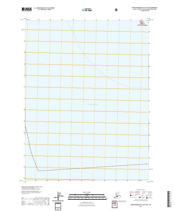 2021 Map of Dixon Entrance D-5 OE S NW, 2021 Print