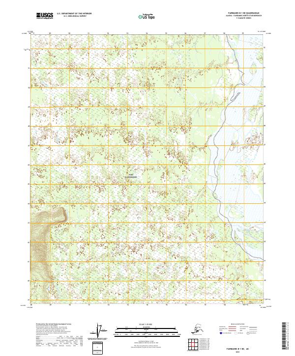2021 Map of Fairbanks B-1 NE, 2021 Print