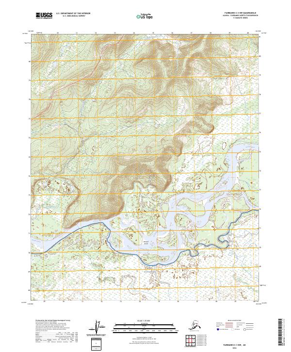 USGS Topographic Map – Fairbanks C-3 NW