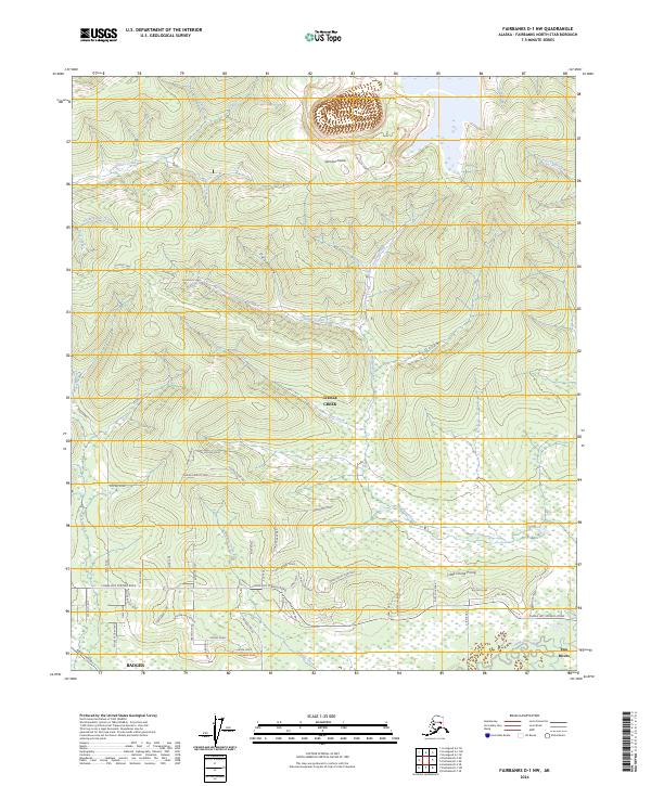 USGS Topographic Map – Fairbanks D-1 NW