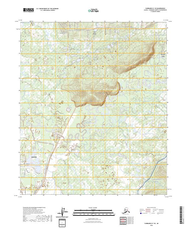 USGS Topographic Map – Fairbanks D-1 SE