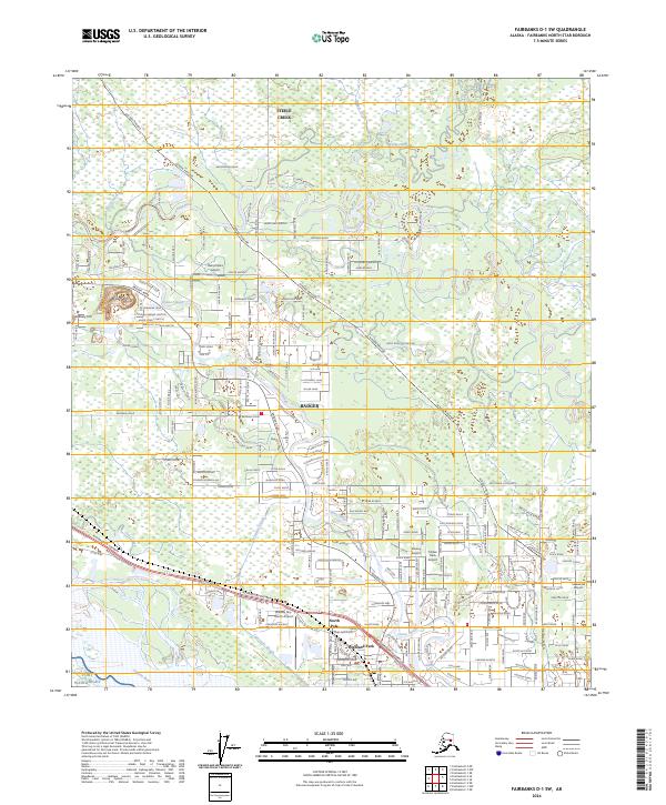 USGS Topographic Map – Fairbanks D-1 SW