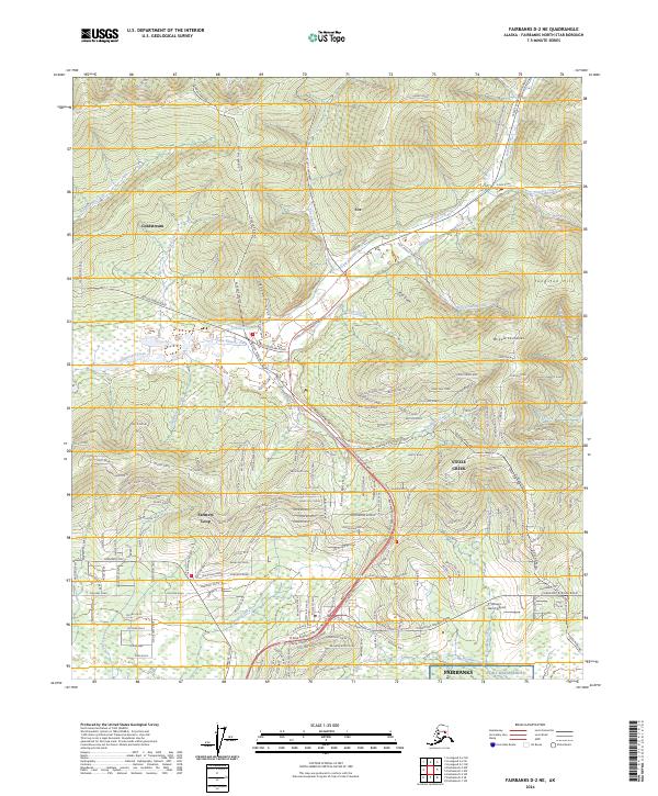 USGS Topographic Map – Fairbanks D-2 NE