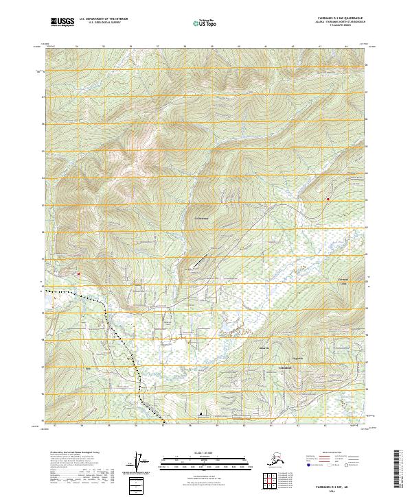 USGS Topographic Map – Fairbanks D-2 NW
