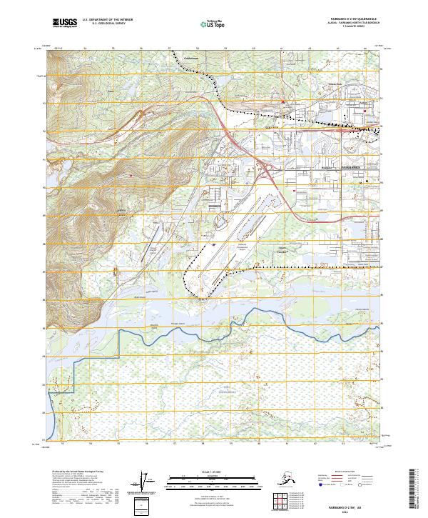 USGS Topographic Map – Fairbanks D-2 SW