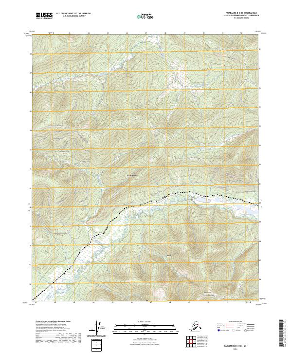 USGS Topographic Map – Fairbanks D-3 NE