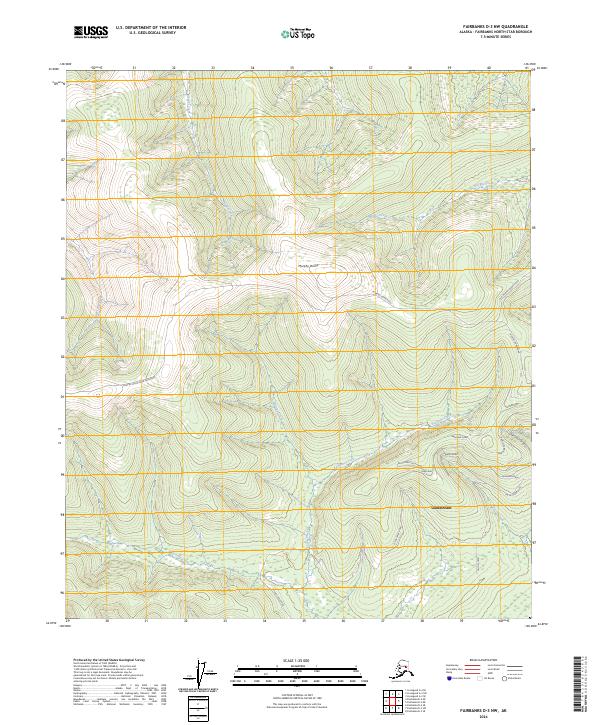 USGS Topographic Map – Fairbanks D-3 NW
