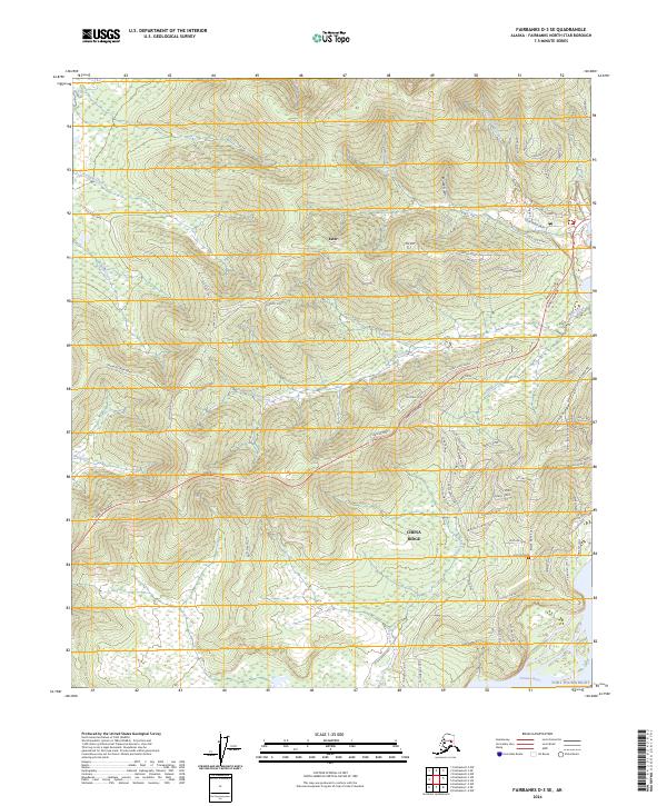 USGS Topographic Map – Fairbanks D-3 SE