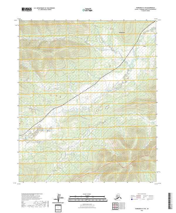 USGS Topographic Map – Fairbanks D-3 SW