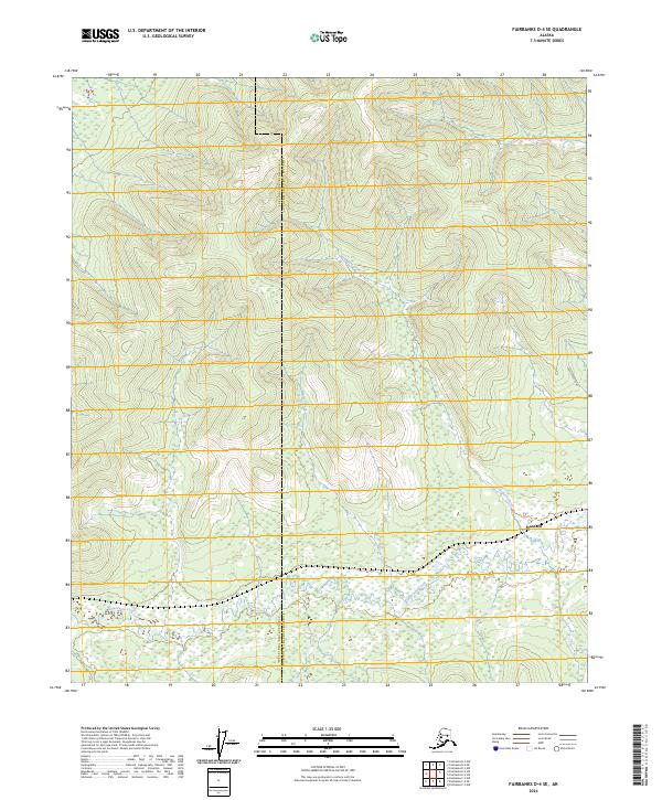 USGS Topographic Map – Fairbanks D-4 SE
