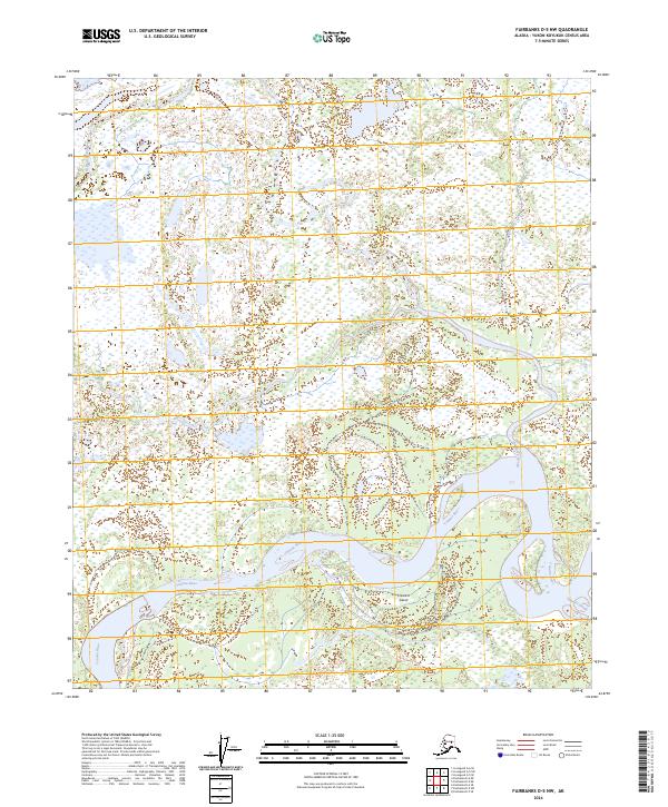 USGS Topographic Map – Fairbanks D-5 NW