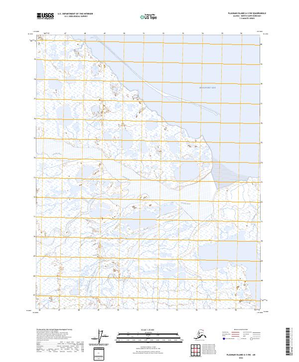 USGS Topographic Map – Flaxman Island A-3 SW