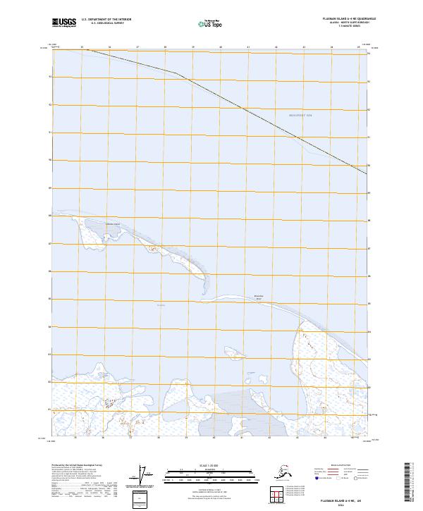 USGS Topographic Map – Flaxman Island A-4 NE