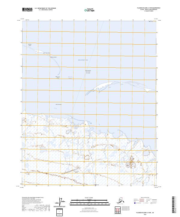 USGS Topographic Map – Flaxman Island A-4 NW