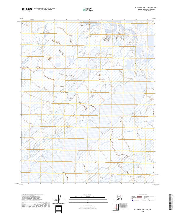 2024 Map of Flaxman Island A-4 SE, 2024 Print