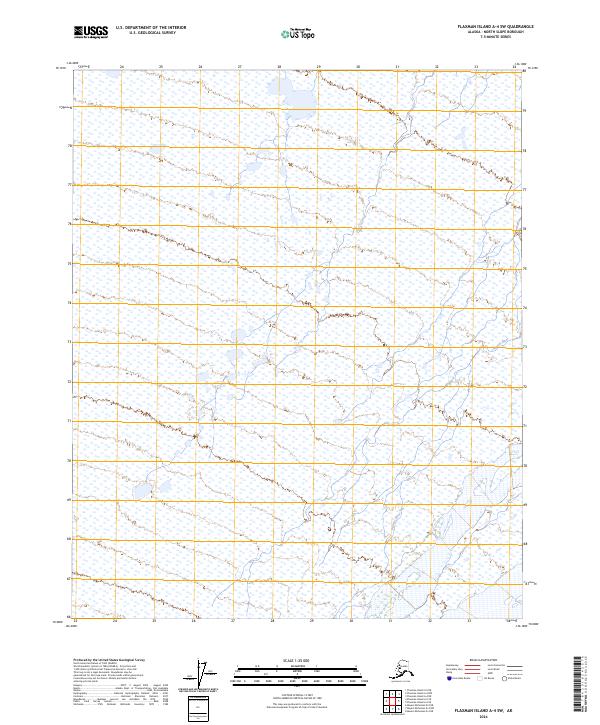 2024 Map of Flaxman Island A-4 SW, 2024 Print