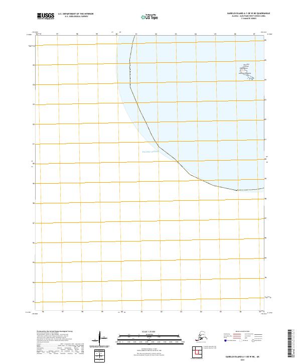 2021 Map of Gareloi Island A-1 OE W NE, 2021 Print