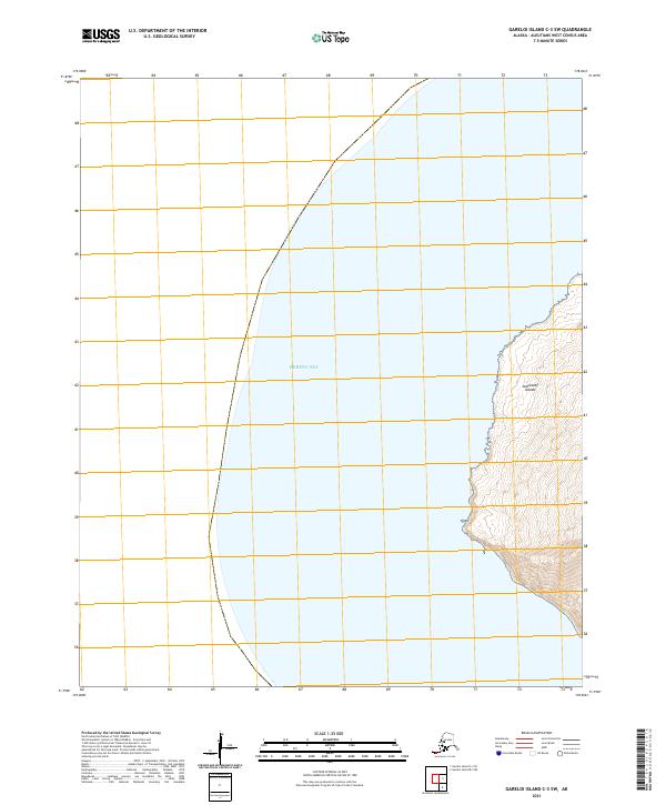 2021 Map of Gareloi Island C-3 SW, 2021 Print
