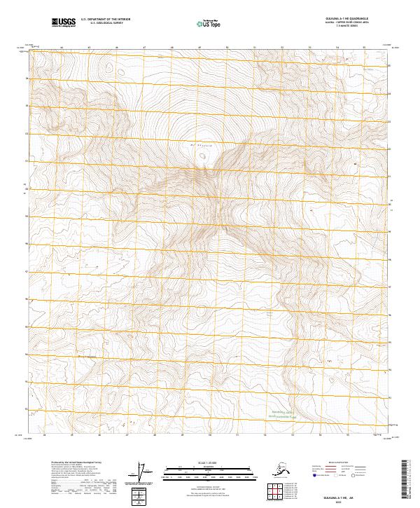 USGS Topographic Map – Gulkana A-1 NE