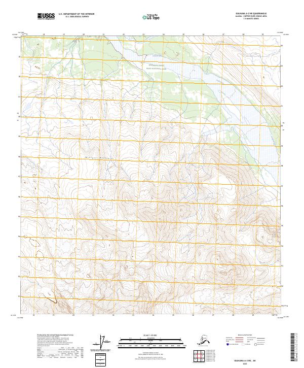 2023 Map of Gulkana A-2 NE, 2023 Print