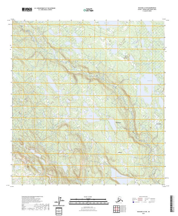 USGS Topographic Map – Gulkana A-5 NE