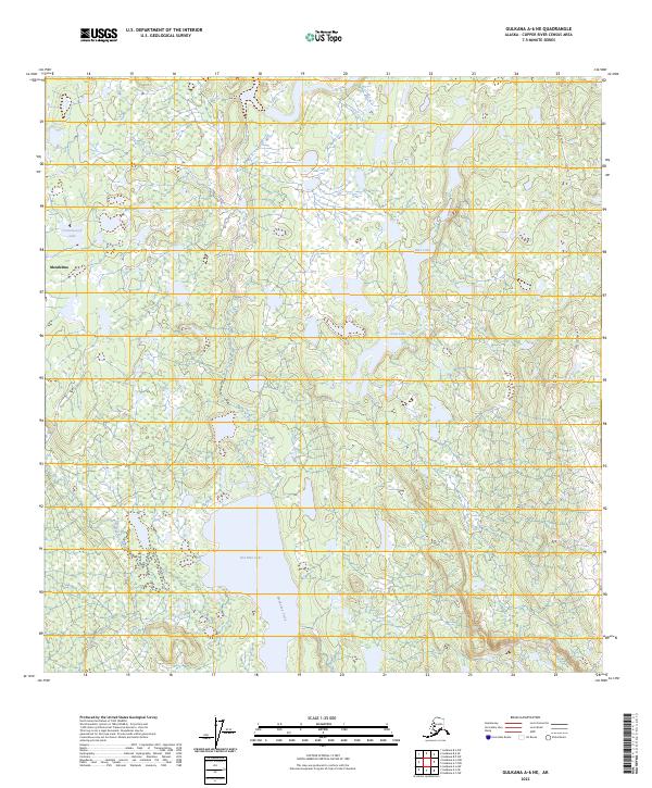 USGS Topographic Map – Gulkana A-6 NE