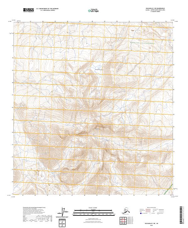 USGS Topographic Map – Gulkana B-1 NE