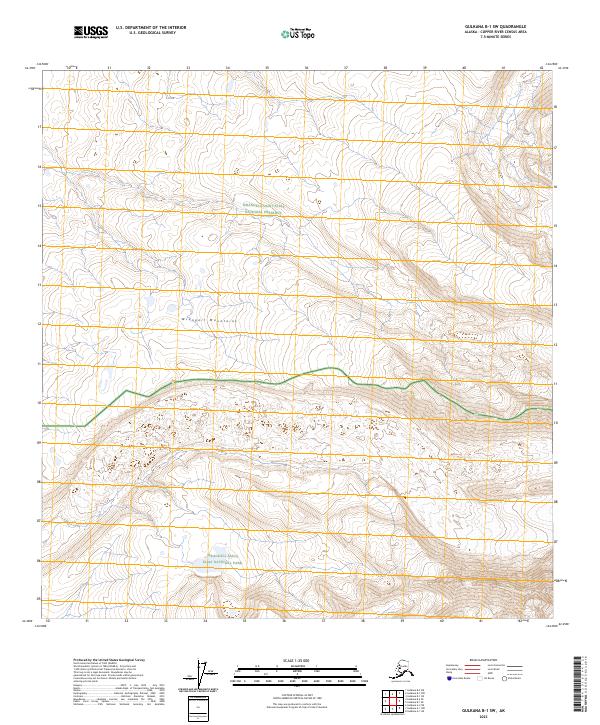 2023 Map of Gulkana B-1 SW, 2023 Print