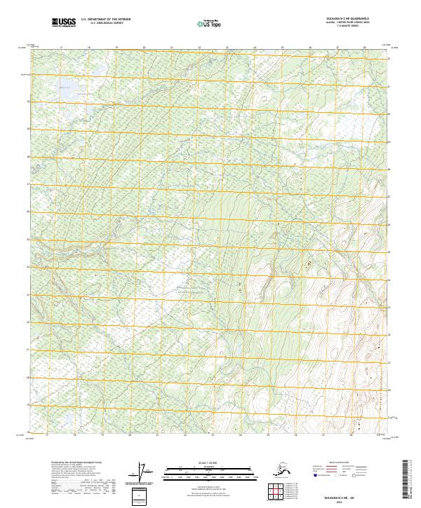 USGS Topographic Map – Gulkana B-2 NE
