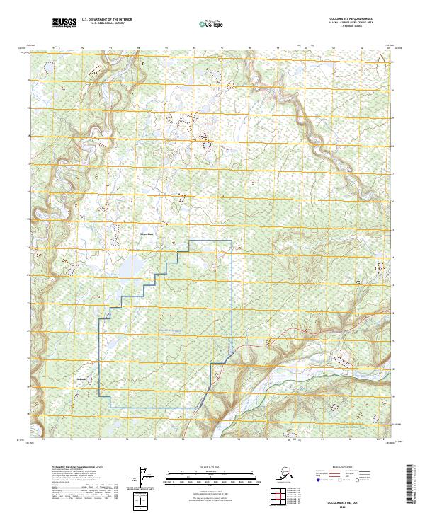 USGS Topographic Map – Gulkana B-3 NE