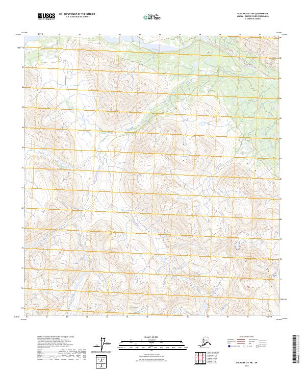 USGS Topographic Map – Gulkana D-1 NE