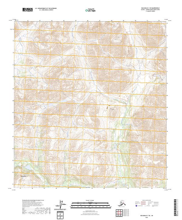 USGS Topographic Map – Gulkana D-1 SE