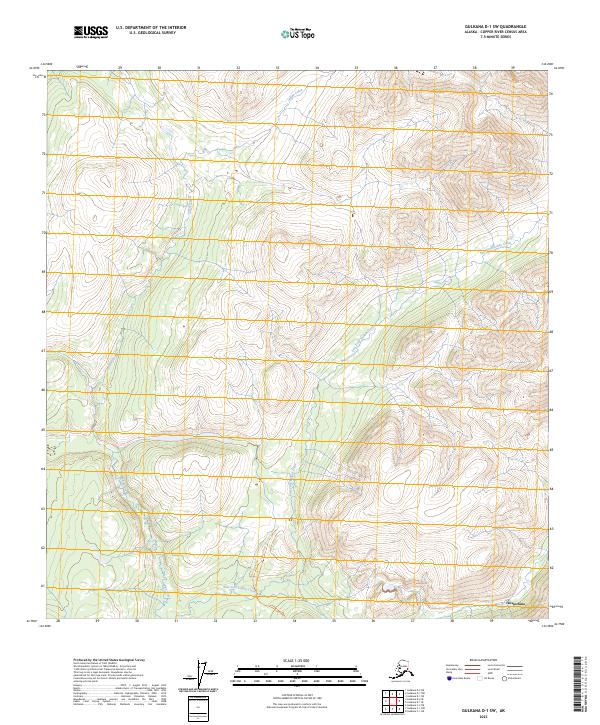 2023 Map of Gulkana D-1 SW, 2023 Print