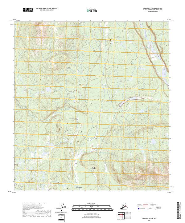 2023 Map of Gulkana D-2 SW, 2023 Print