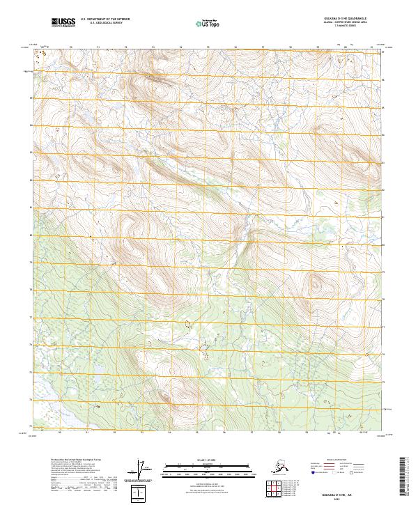 2023 Map of Gulkana D-3 NE, 2023 Print