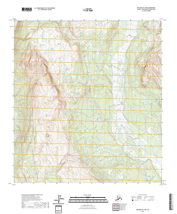 2023 Map of Gulkana D-3 NW, 2023 Print
