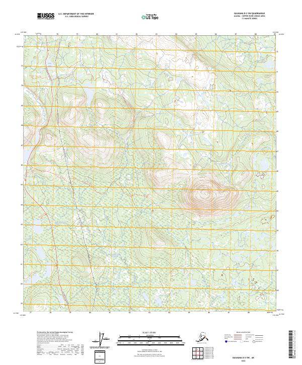 USGS Topographic Map – Gulkana D-3 SW