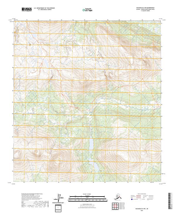 2023 Map of Gulkana D-4 SW, 2023 Print