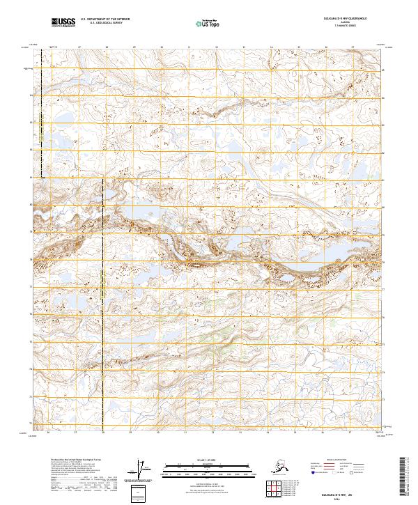 2024 Map of Gulkana D-5 NW, 2024 Print