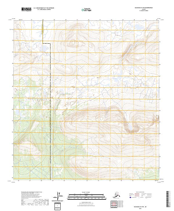 2023 Map of Gulkana D-5 SW, 2023 Print