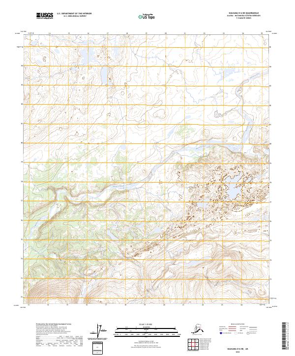 2023 Map of Gulkana D-6 NE, 2023 Print