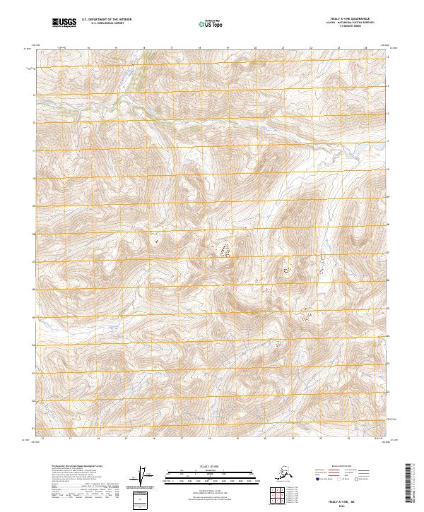 USGS Topographic Map – Healy A-4 NE