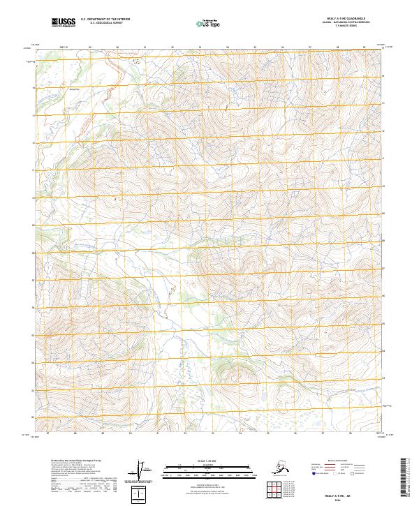 USGS Topographic Map – Healy A-5 NE